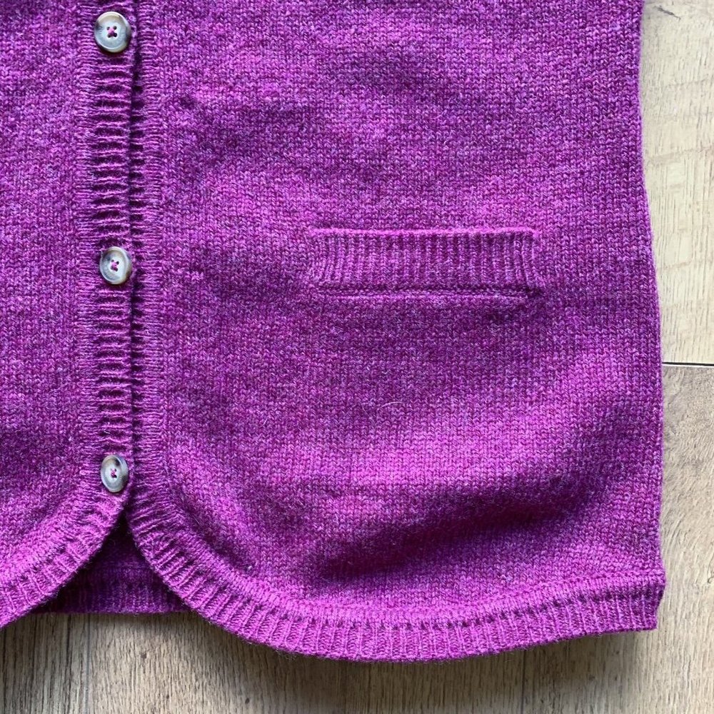 Munrospun Tank Top Knitted Waistcoat Size Medium Pink Sweater Vest WOOL - Picture 7 of 9